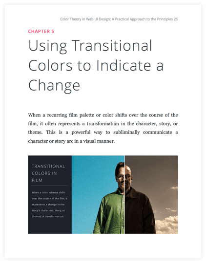 Ebook Movie How to Use Color in Film Ebook - Transitional Movie Color Schemes to Indicate Change -