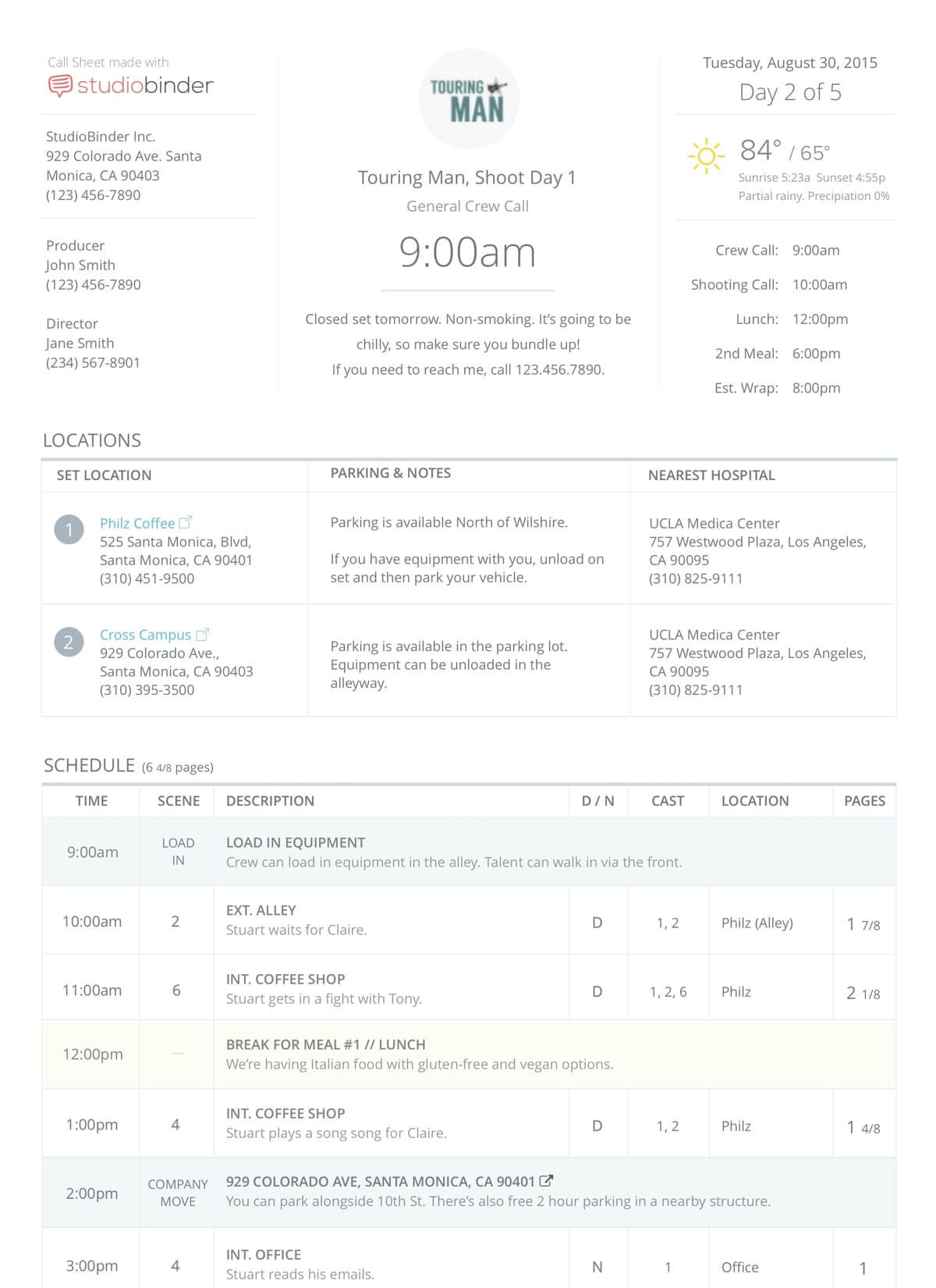 studiobinder-online-call-sheet-templates-for-film-tv-production