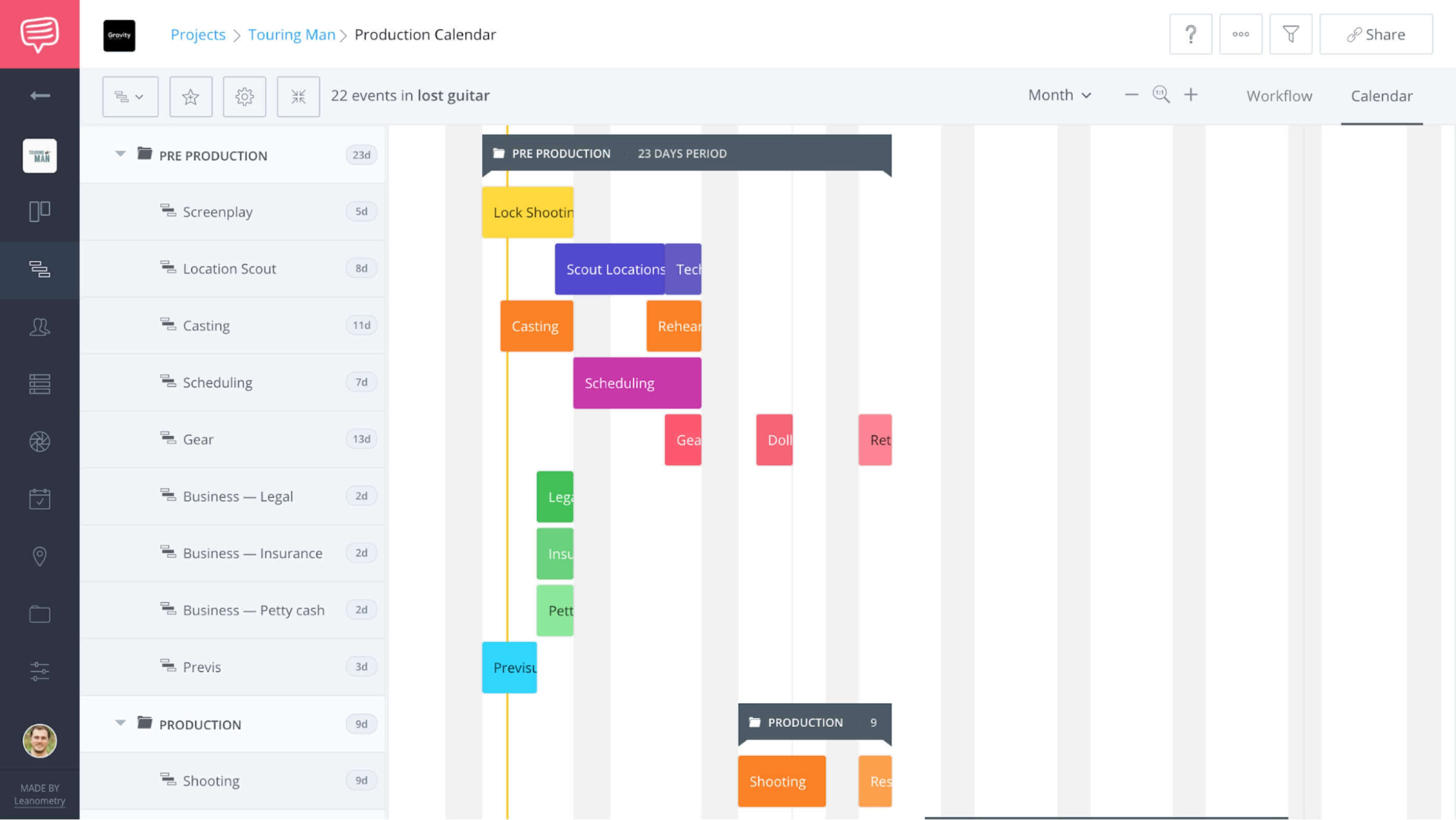 Documentary Filmmaking - How to Make a Documentary - Production Calendar