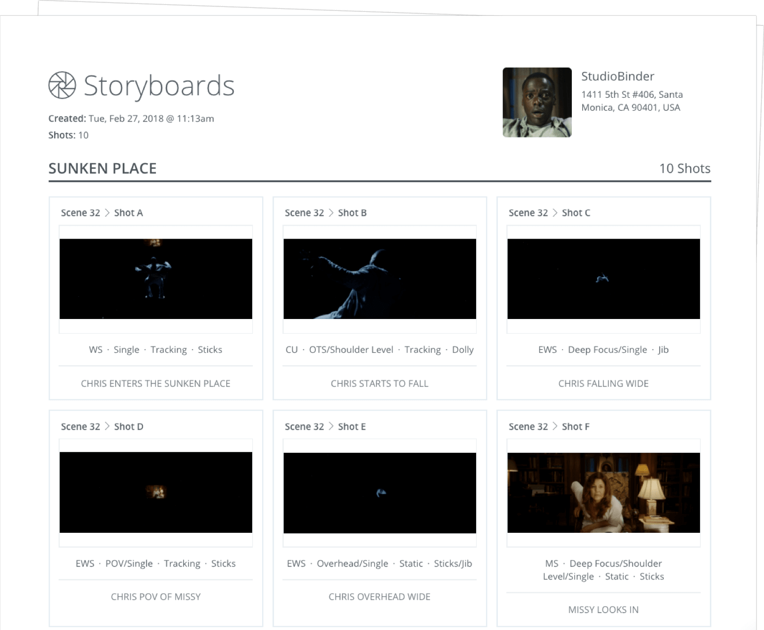 Storyboard Template - Get Out - Exit Intent - StudioBinder